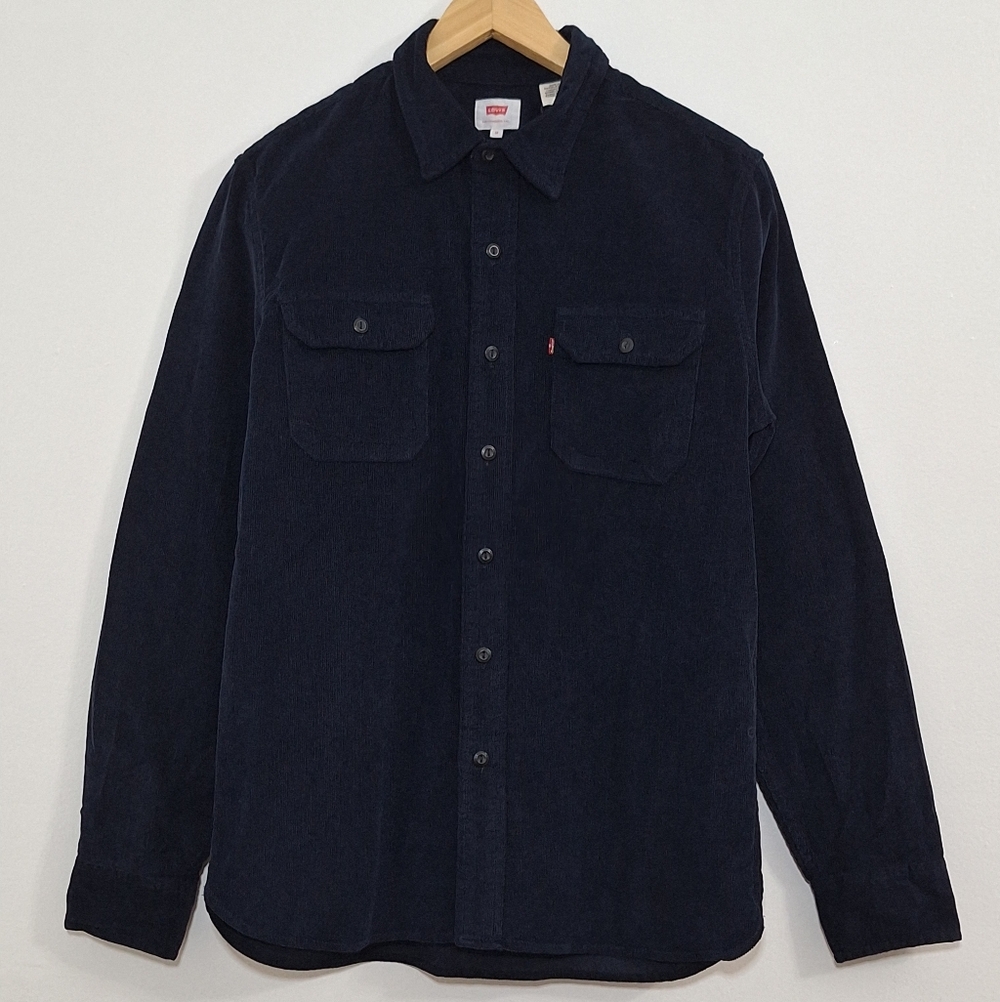 NWT LEVI'S Men's Navy Casual Button Down Shirt